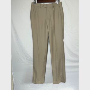 Carlo Lusso 150 Men's Classic Flat Front Beige Dress Pants Size 30/31